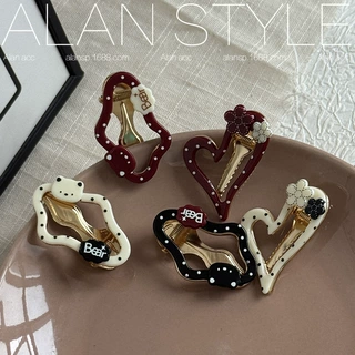 阿斓新款韩式波点发夹云朵爱心猫咪高级感女碎发夹刘海夹发饰头饰