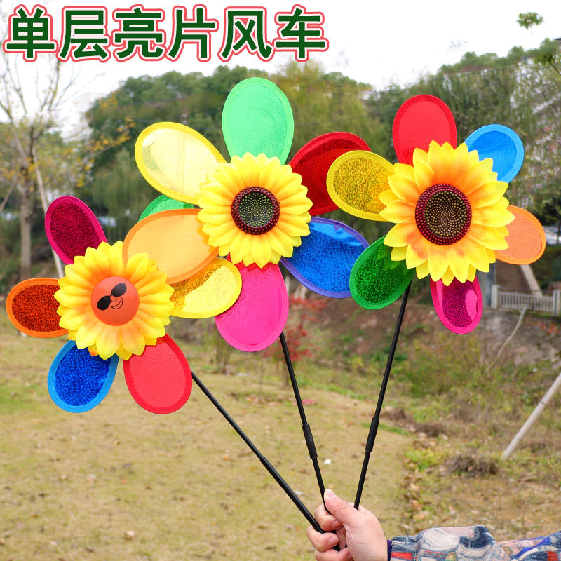 travel big cartoon plastic windmill toy solar-powered