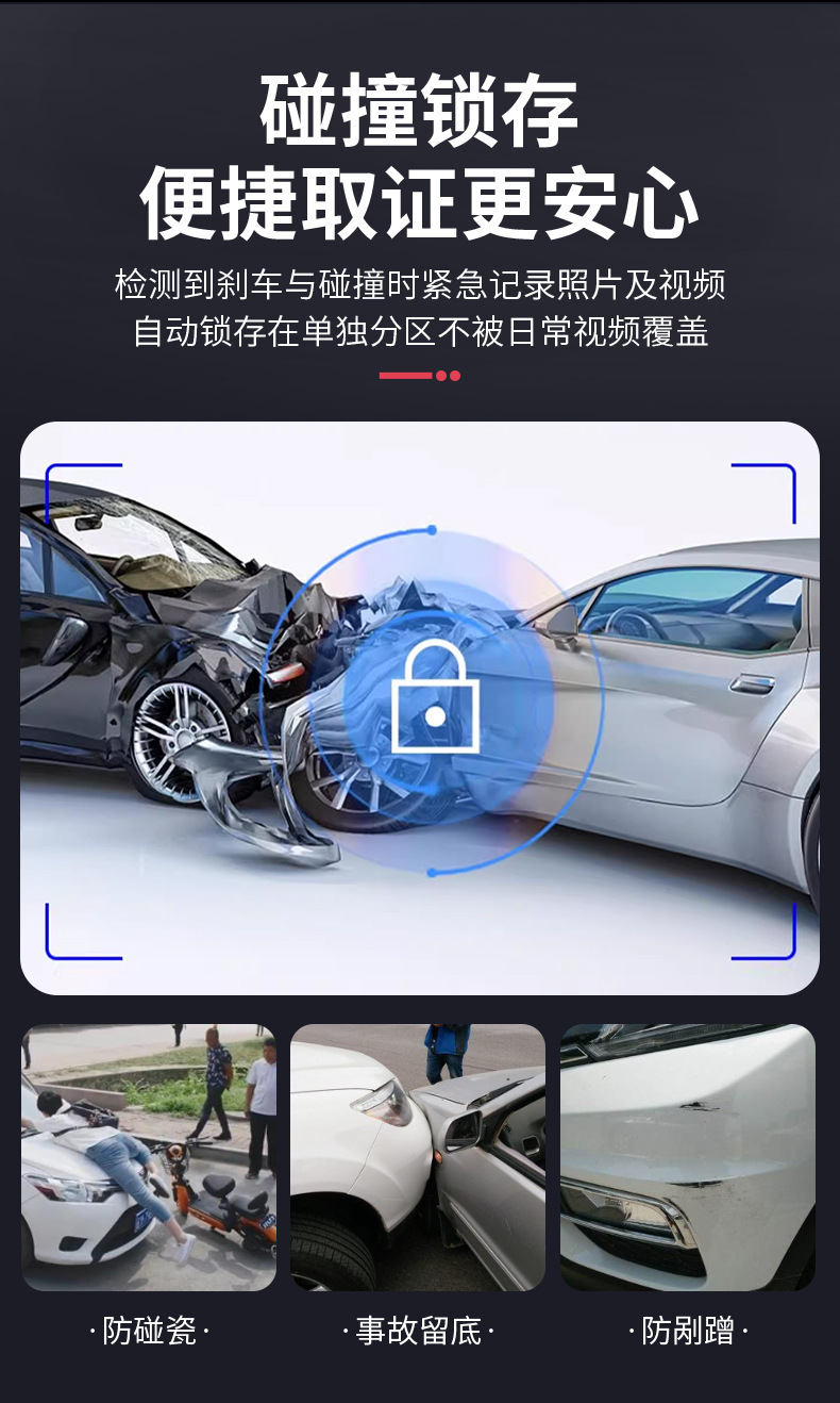 Sürüş kaydedici 4 lens HD 1080P gece görüşü geliştirilmiş wifi cep telefonu ara bağlantı park izleme
