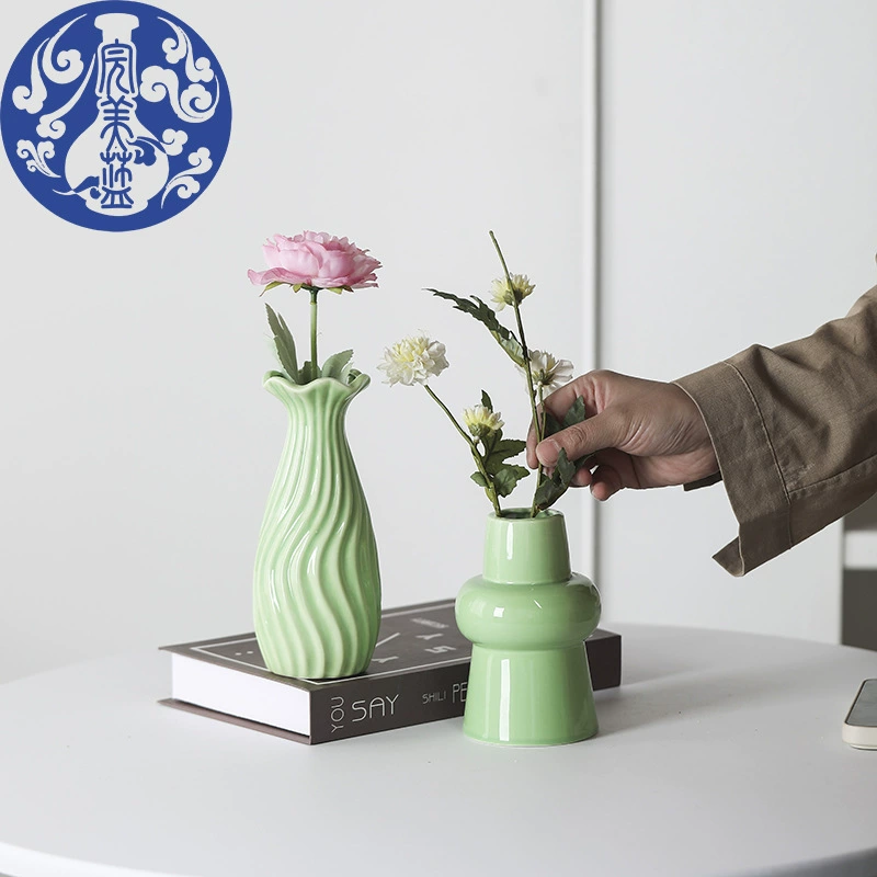 Европейская винтажная ваза стекло нишевые креативные минималистские украшения розы цветочные композиции для гостиной с цветами