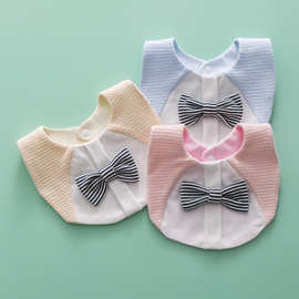 春夏宝宝口水巾立体卡通公主领婴儿围脖式防水围嘴双面纯棉泡泡