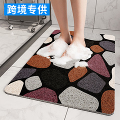 跨境浴室絲圈地墊衛生間防滑墊洗澡間淋浴房大尺寸可裁剪隔水腳墊