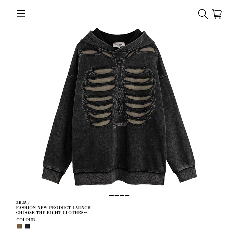 Heavy American Style Retro High Street Washable Old Hooded Hoodie Men's Fashionable Loose plus size Men's Fashionable Brand Autumn and Winter