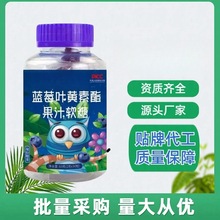 猫头鹰蓝莓叶黄素酯果汁软糖果60克/瓶装正品