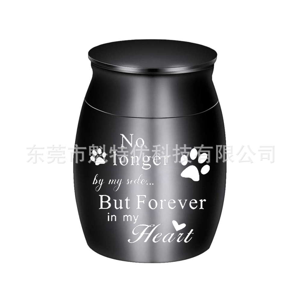 30*40mm Venta caliente PET sigue siendo pelo hueso ceniza titanio acero cinerario ataúd se puede abrir mini botella de perfume