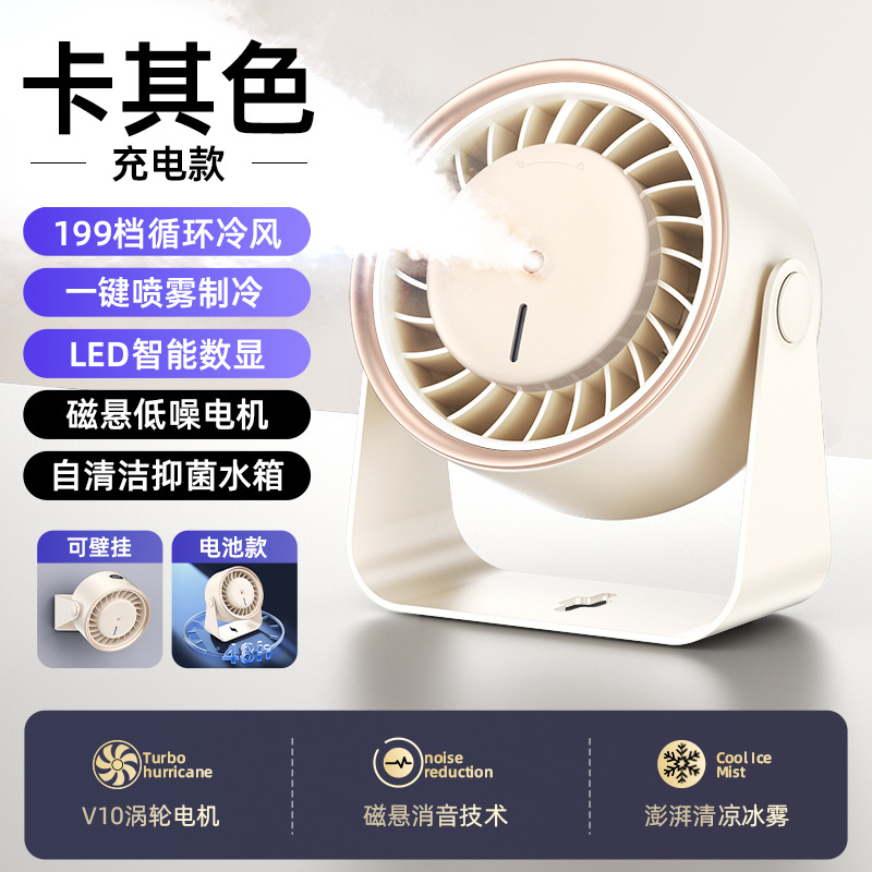 2026 nuevo ventilador de pulverización de alta velocidad ventilador de recarga doméstico turbina de escritorio ventilador de pared ventilador de escritorio pequeño ventilador