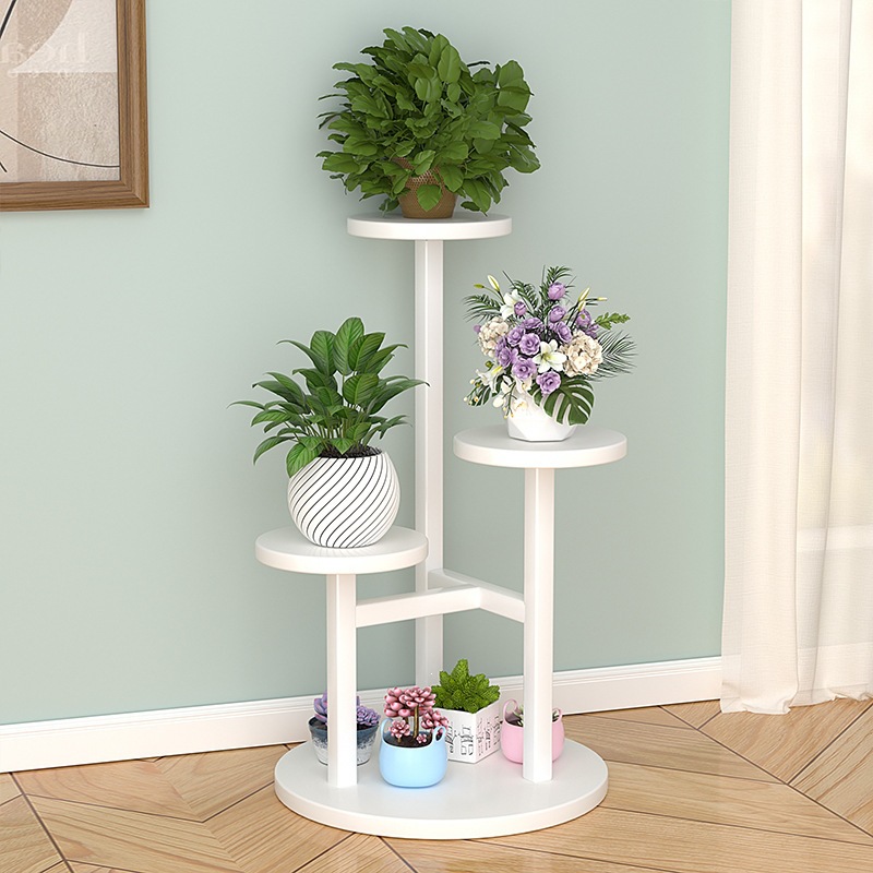 Estante de flores de hierro en la Sala de estar, estante de flores de aterrizaje en el balcón, estante de macetas de flores de Luo verde carnoso, estante de macetas de flores de Luo verde en varias capas en el Interior.