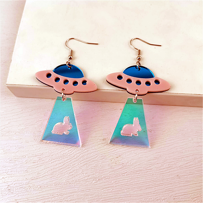 Retro Ufo Arylic Women's Drop Earrings 1 Pair display picture 6