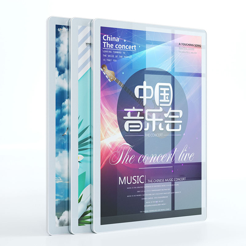 强化玻璃面板传媒海报框分众电梯海报框相框电梯广告框展框展板