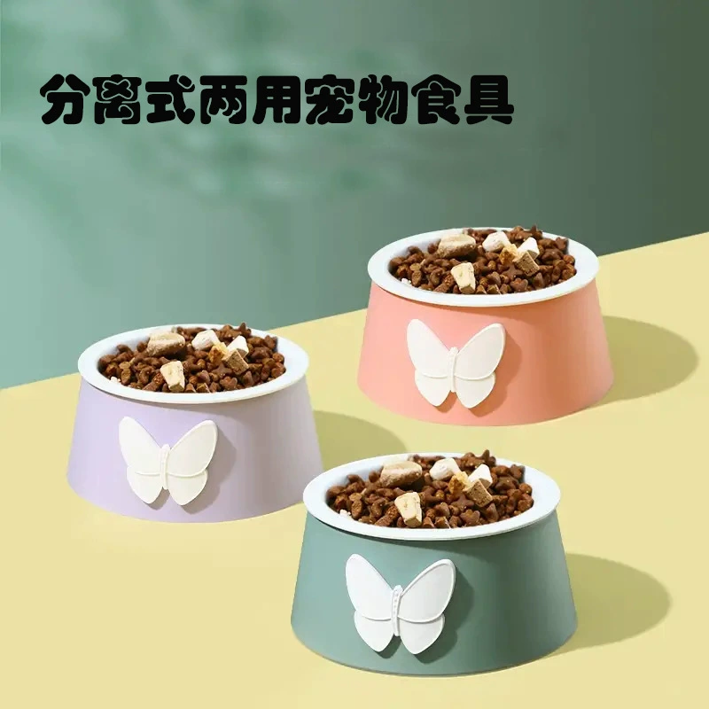 Миска для кошек Собака миска для риса защита шейного отдела позвоночника Антидетонационная миска для домашних животных кошка питьевая вода Съемная Чистка посуда для Тедди