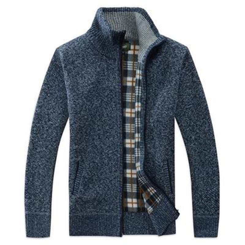Cárdigan Tejido con Cuello Alto para Hombre de Poliéster Grueso Lavable a Máquina para Primavera y Otoño image 11