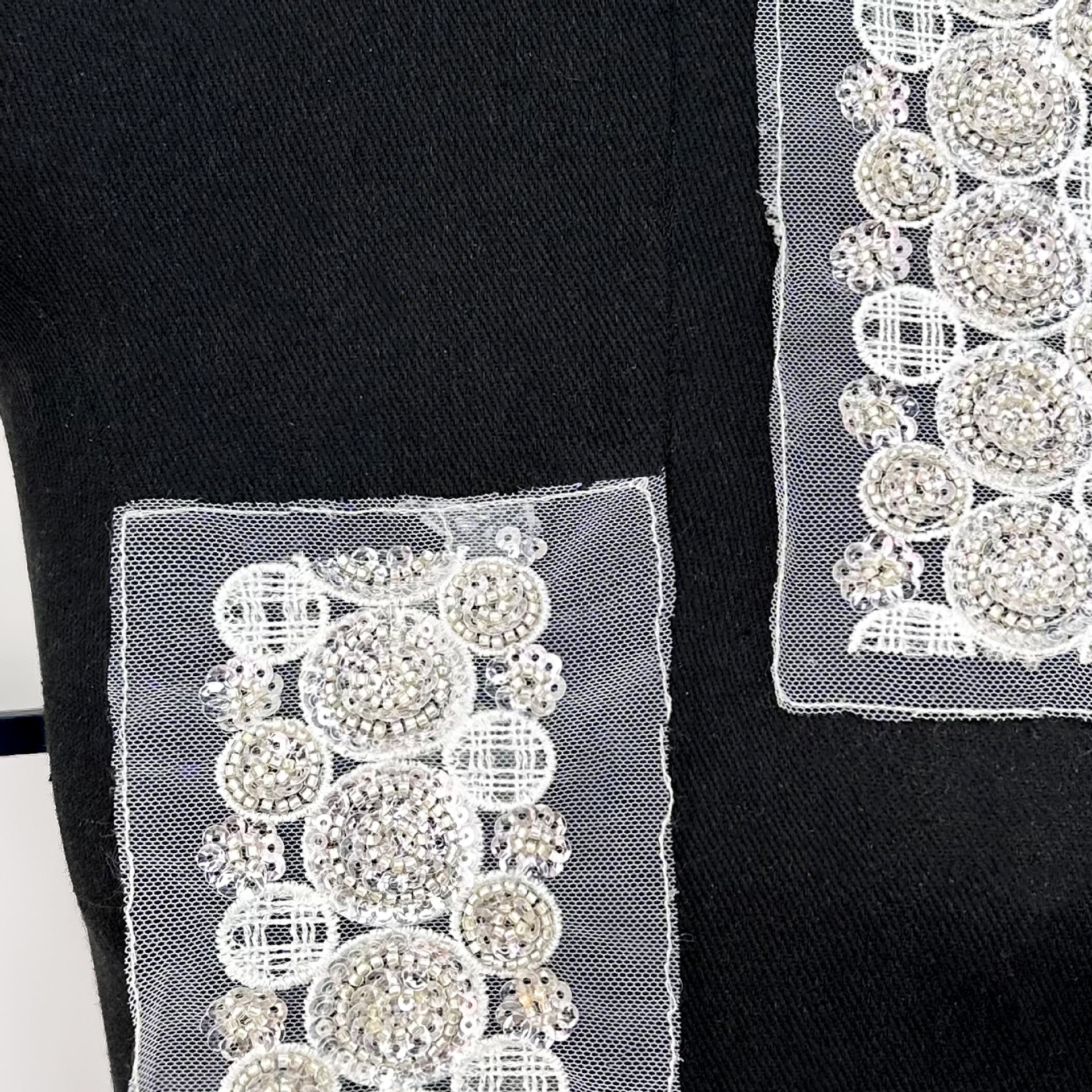 Pipa de perlas sequinilla bordada encaje pegatinas de ropa camisa vestido jeans bolsillo pegatinas de tela accesorios de decoración image 4