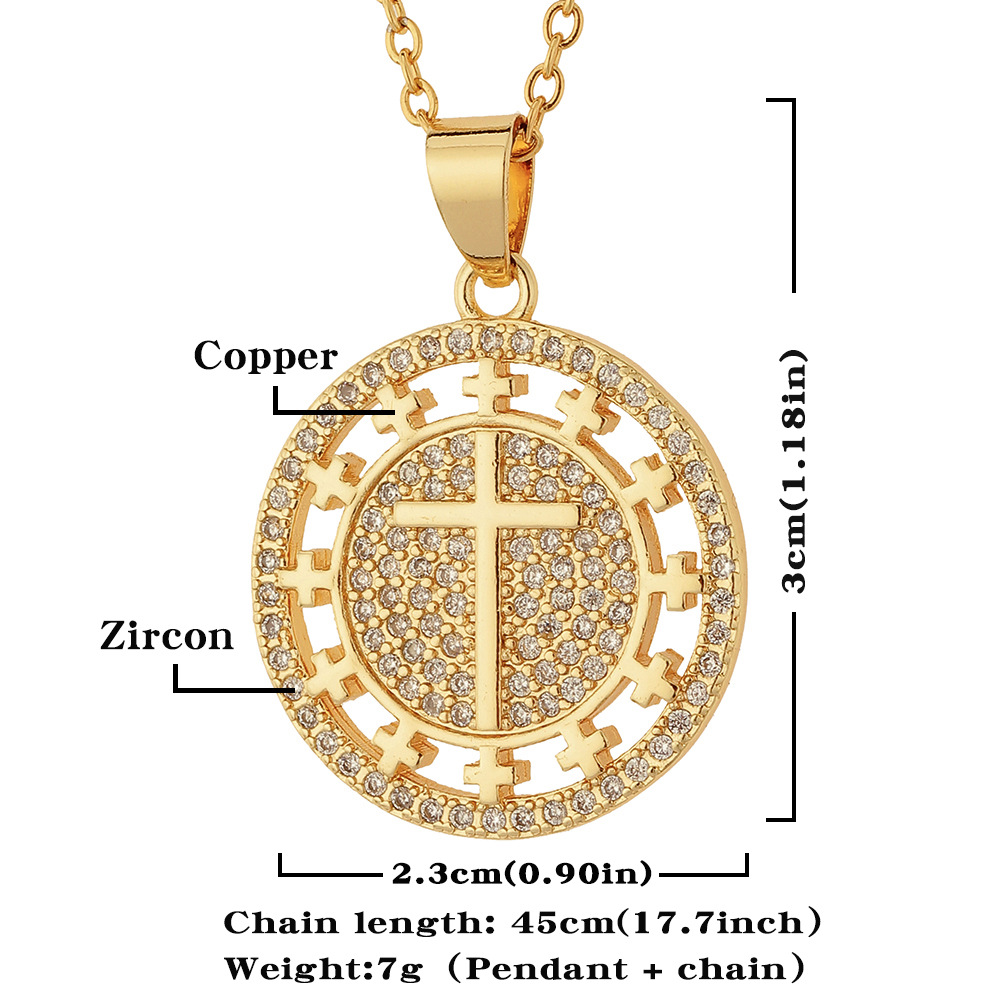 New Religious Cross Pendant Womenu0027s Copper Necklace Wholesale