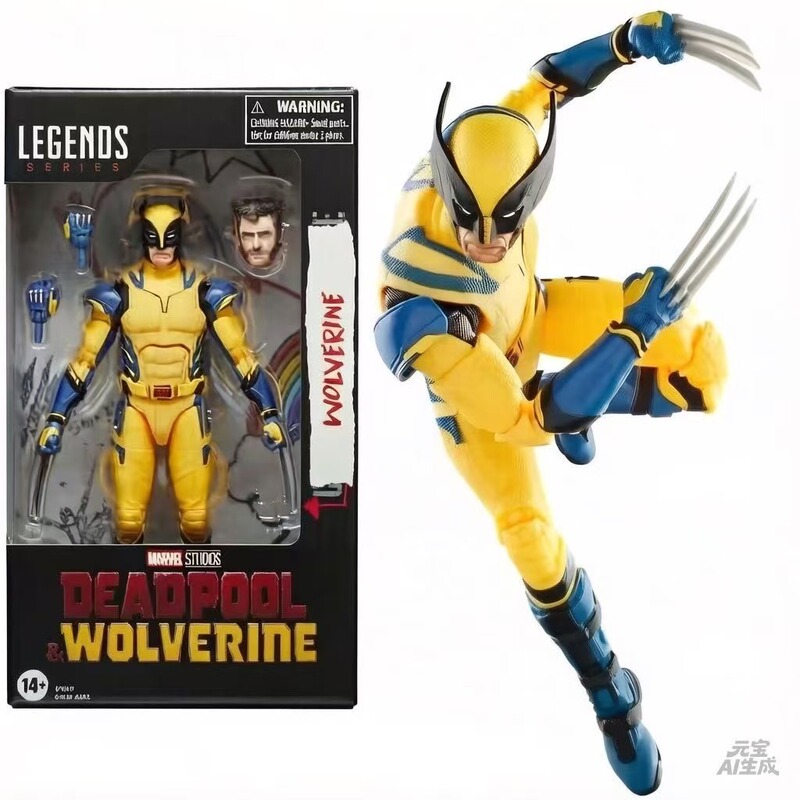 Movie Deadpool 3 and Wolverine Action Figures Yellow Battle Suit 6inch Action Figure Toys Movie Deadpool 3 and Wolverine Action Figures Yellow Battle Suit 6inch Action Figure Toys