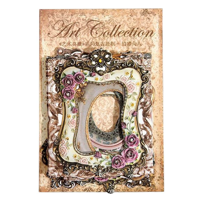 Yanji Art Collection Series Ретро фоторамка бордюр Полые карты в европейском стиле базовые декоративные наклейки 6
