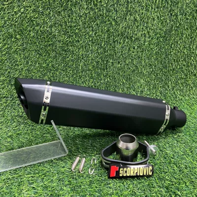 250 321RR Universal — Motorcycle exhaust pipe - 470-small-hexagonal-round-mouth-all-black