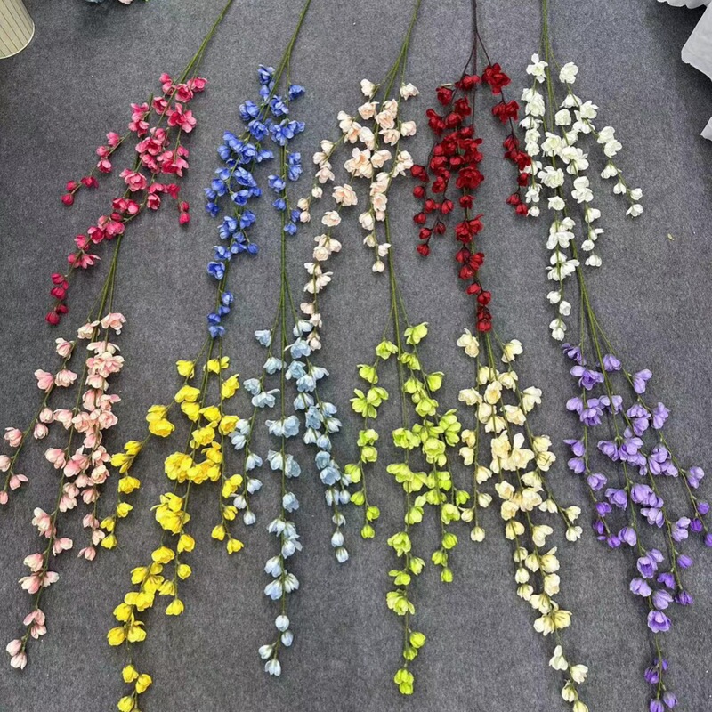 Wedding Simulation Violet Flying Swallow Line Flower Wedding Auditorium Decoration Silk Flower Ceiling Flower Material Road Lead High Flower Fake Flower Wedding Simulation Violet Flying Swallow Line Flower Wedding Auditorium Decoration Silk Flower Ceiling Flower Material Road Lead High Flower Fake Flower