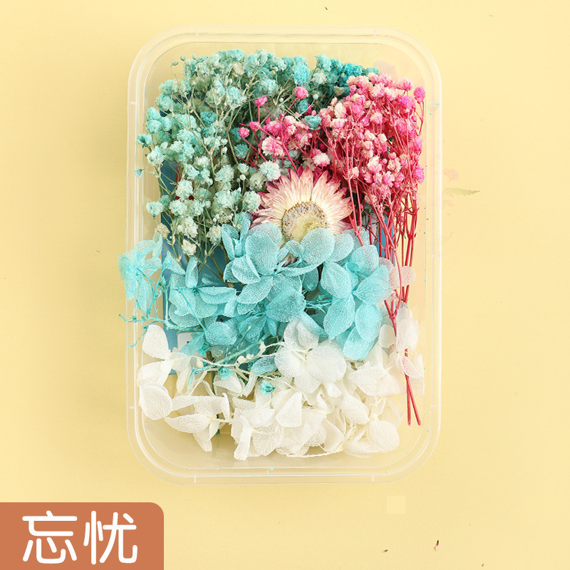 永生花ドライフラワーdiy材料箱入り混合模造花風乾手作り団扇キャンドルフォトフレーム装飾|undefined