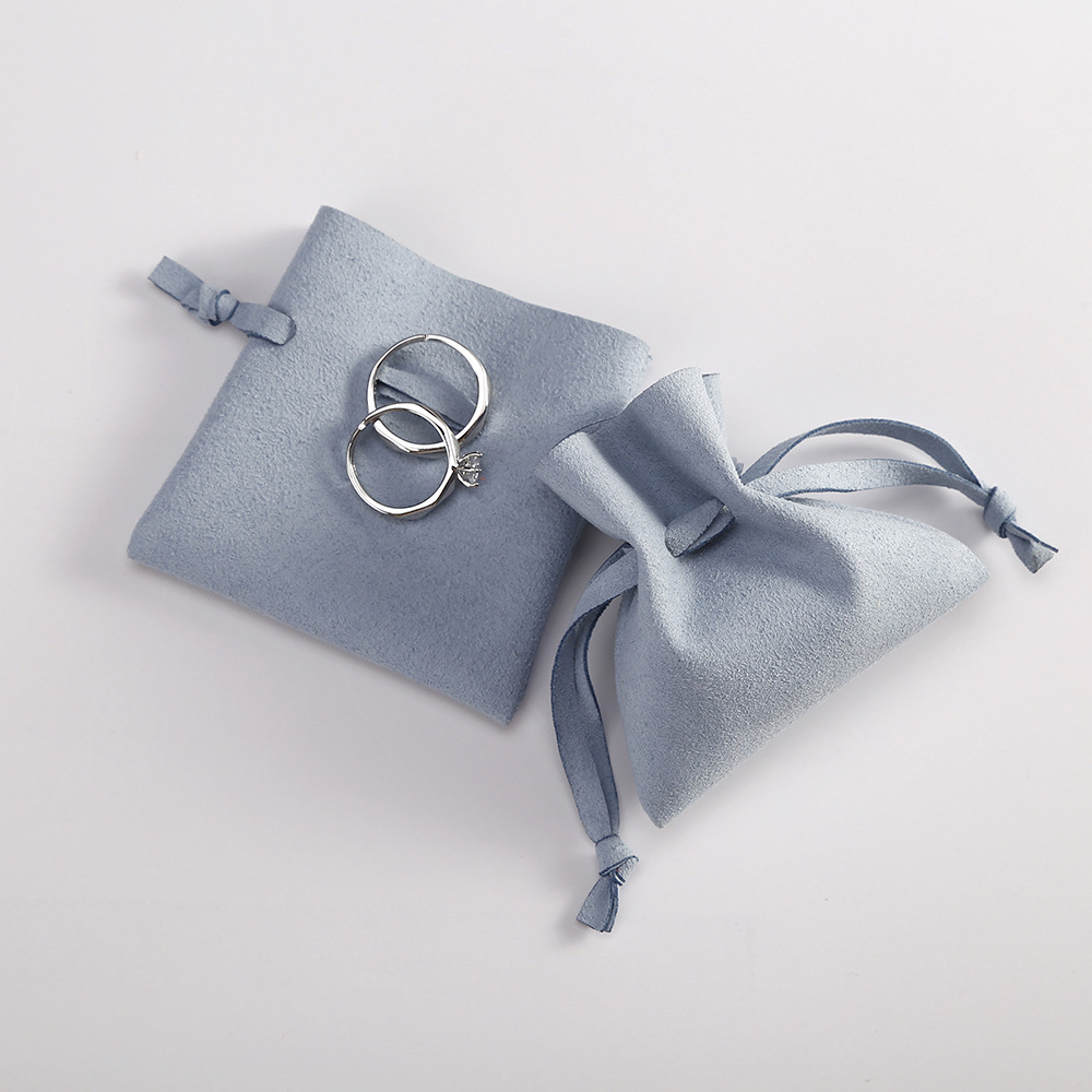 Simple Style Solid Color Synthetic Fibre Drawstring Jewelry Packaging Bags display picture 6
