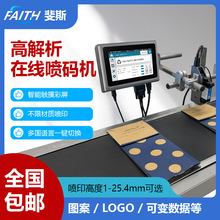 FAITH全自动流水线喷码机自动包装袋纸箱二维码logo可变数据打码