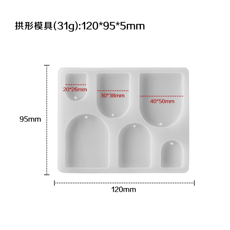 Jiahuimei DIY pendientes geométricos resina epoxi pendientes irregulares molde de silicona