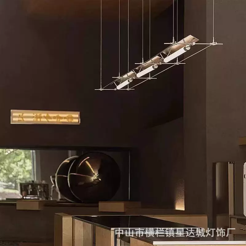 轻奢极简吧台餐厅酒店吊灯收银前台工作室咖啡厅创意蔡烈超马扎灯