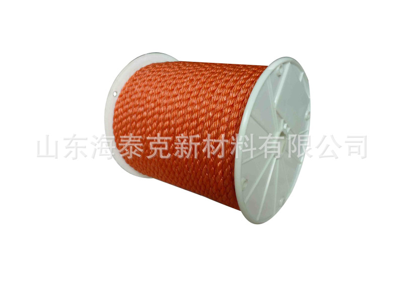 厂家供应出口6mm 8mm全新料PE PP单丝圆丝三股绳