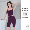 [Fifth-length pants suit] Magenta Purple