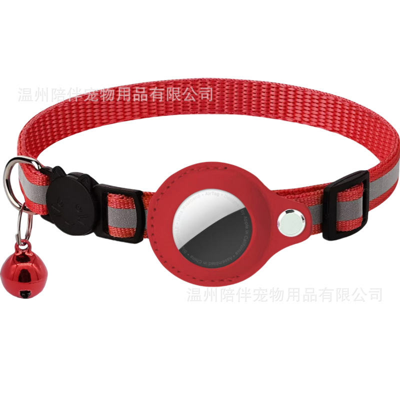 Explosiones transfronterizas collar de gato PU cubierta reflectante anti-asfixia botón de seguridad para mascotas collar de mascotas al por mayor