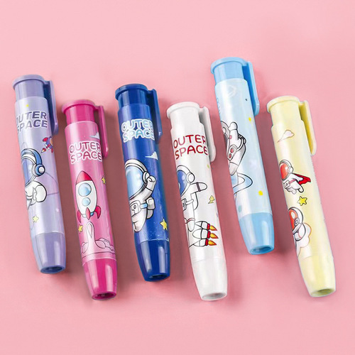 Sanrio press eraser for elementary school students, kindergarten children, cute girly heart cartoon, clean and retractable