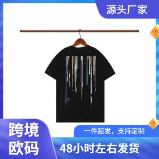 Quality Cotton Men Designer T Shirt Graffiti Print Tee Fashi