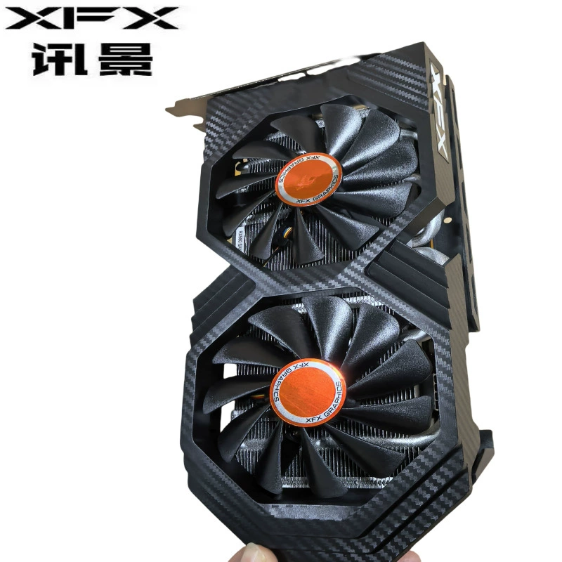 Видеокарта (XFX) RX 580 8 ГБ, двухвентиляторная Black Wolf edition
