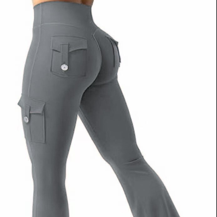 Amazon Sports Horn Leggings with Flap Pocket Pantss Invisible Elastic High Waist Workwear Gym Lulu Yoga Pants