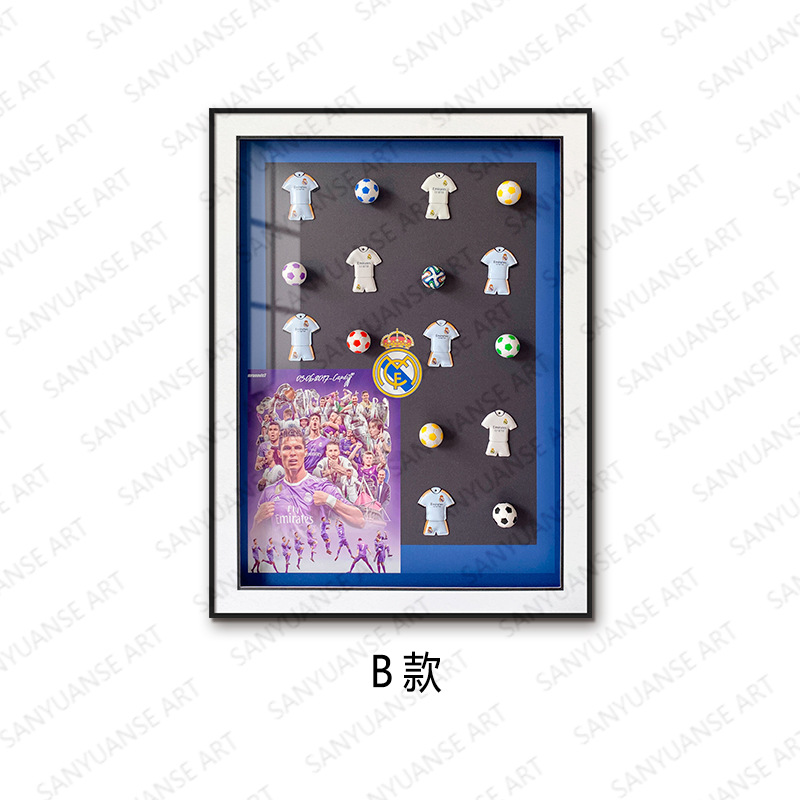 Copa del mundo de fútbol decoración de pinturas recuerdos regalos de los fanáticos dormitorio de los niños mural junto a la cama pintura física tridimensional