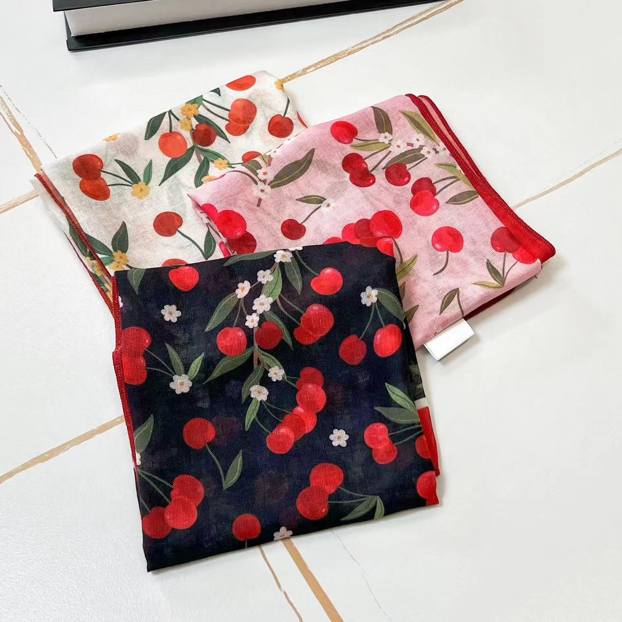 60g Weight Kerchief Classification Daily Occasion cotton and linen Material Flower Pattern Summer Season Women's Gender IG Style Style Women's IG Style Flower Cotton And Linen Kerchief 109