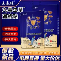 Девятитоксичный пластырь Cordyceps Tongluo для бега, речного озера, киоск, подарки, подарки, черная нашивка для шеи, плеч, талии и ног, дискомфорт, пластырь