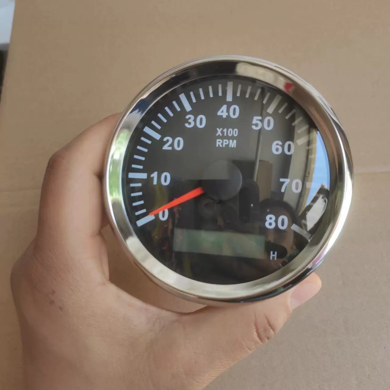 转速表发动机船用车用转速表0-8000转指针转速表指针转速表测试