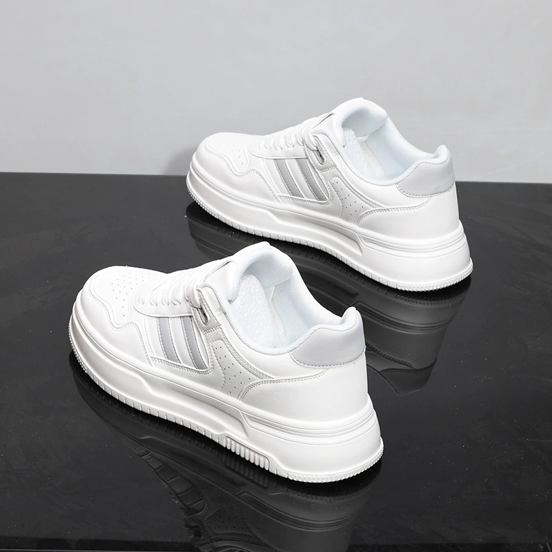High‑platform breathable sneakers, white high‑top, soft sole, sizes 39–44