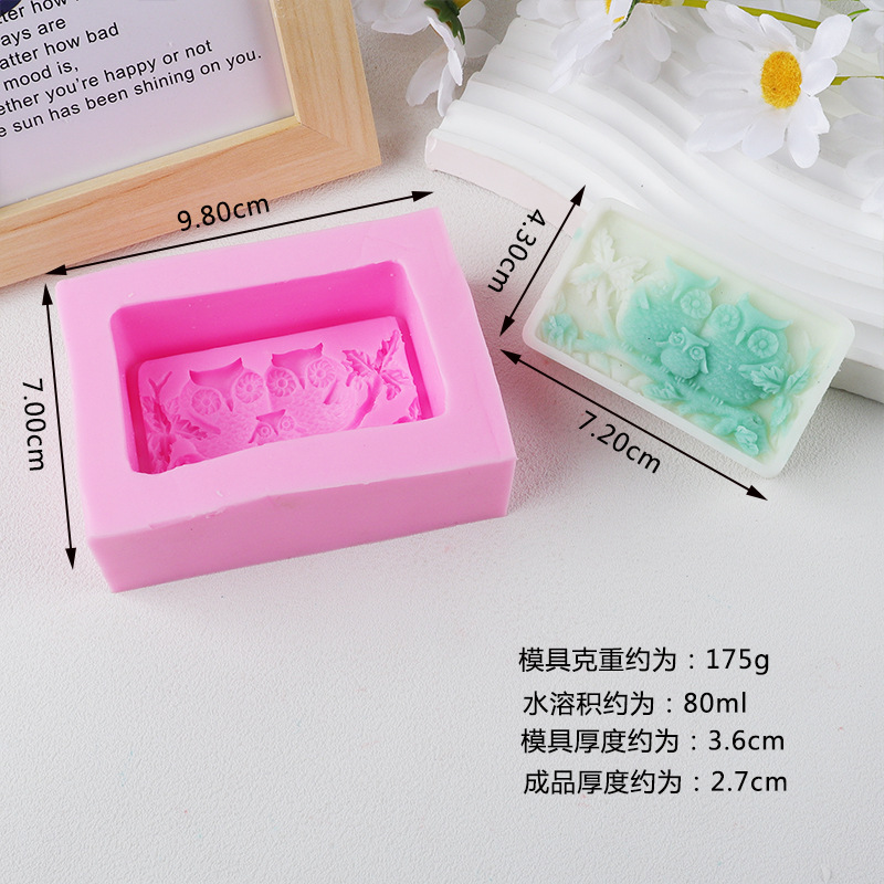 Herramientas de horneado búho molde de chocolate molde de silicona molde de jabón de silicona líquida fábrica directa