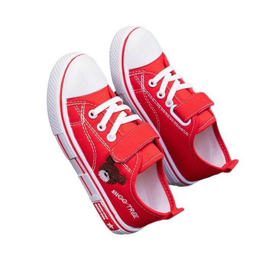 canvas shoes, small white shoes, boys 'sneakers, white cloth shoes, indoor primary school students, white sneakers, big children's velcro design