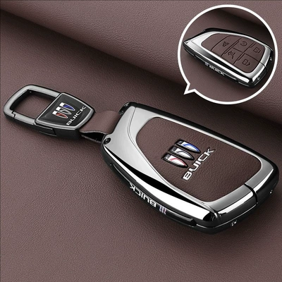 Static Rod/Key Bag: Plus Key Cover Envision - smart-5-button-brown-leather-car-logo-buckle