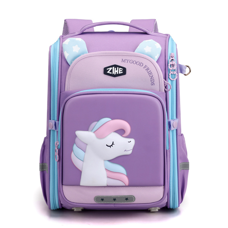Bolsas escolares para niños transfronterizos Bolsa de espacio 3D de dibujos animados de escuela primaria estudiante mochila protección de la columna vertebral Niña de cuarto grado Escuela primaria