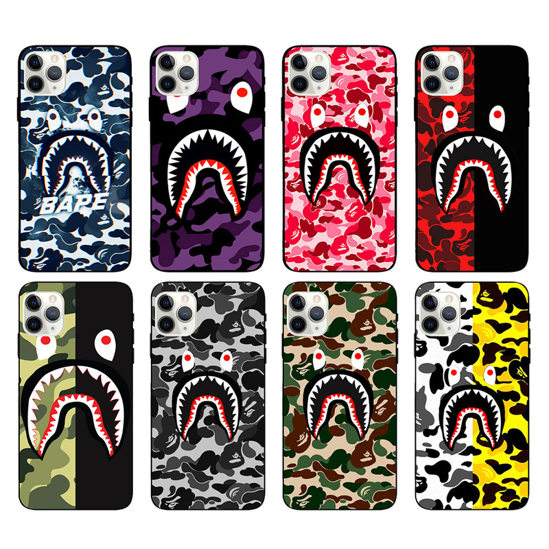 13 Tide Shark Mobile Phone Case Camouflage for Apple 14 Pro max Protective Case 12 Frosted Soft Case 11 Foreign Trade