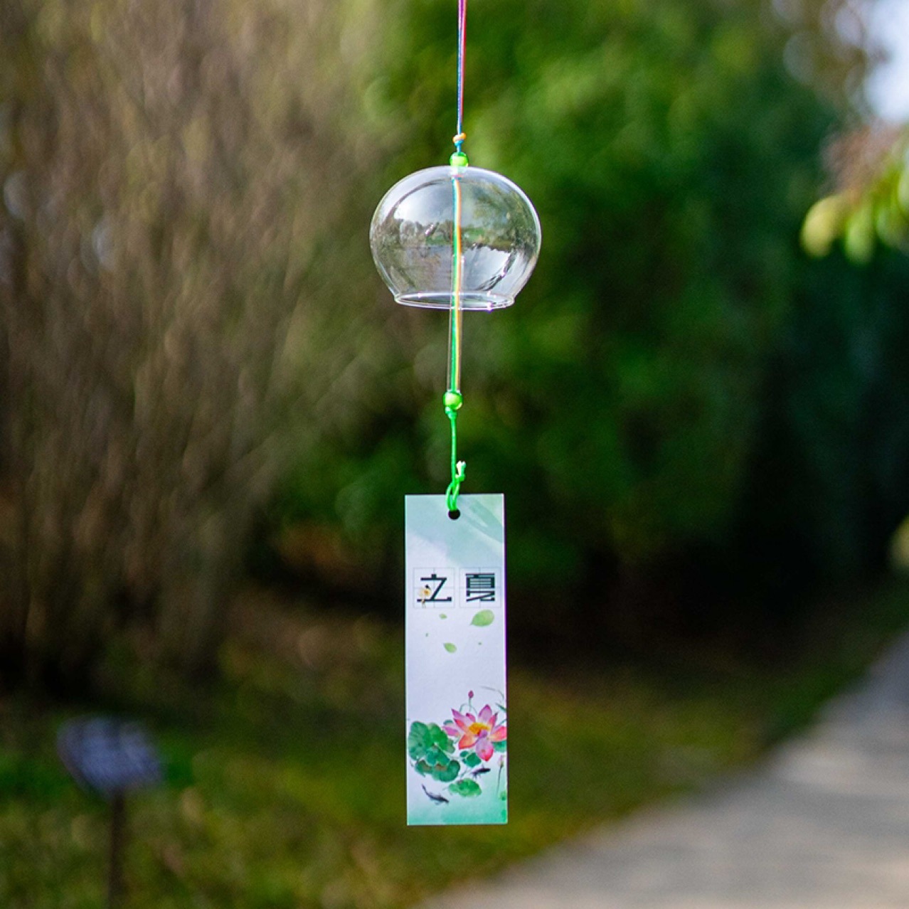 Transparent vindspel i glas för diy graffiti handmålad dekor_voghion.com