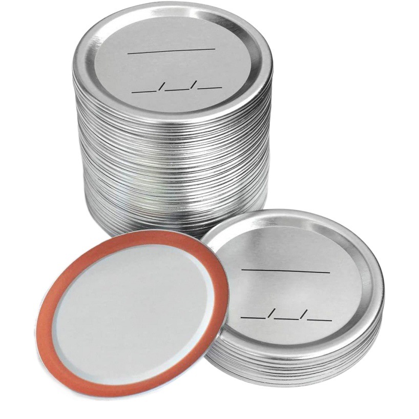 Suministro transfronterizo de tapas para tarros Mason de 70 mm, tapas de hojalata divididas, admiten impresión de logotipo, las más vendidas en Amazon.