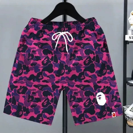2026 Summer New BAPE Japanese Style Casual Shorts, Versatile Trendy Brand Camouflage Loose Fashionable Knee-Length Pants