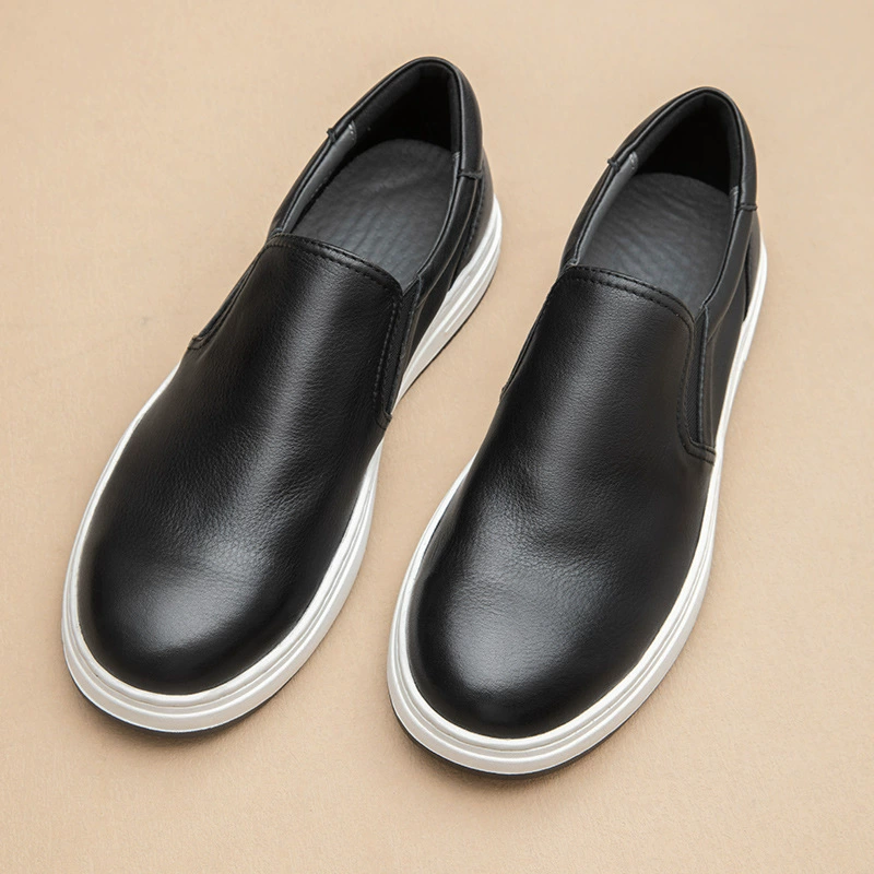 Кожаная обувь для мужчин новая мужская обувь один педаль дышащая повседневная кожаная обувь