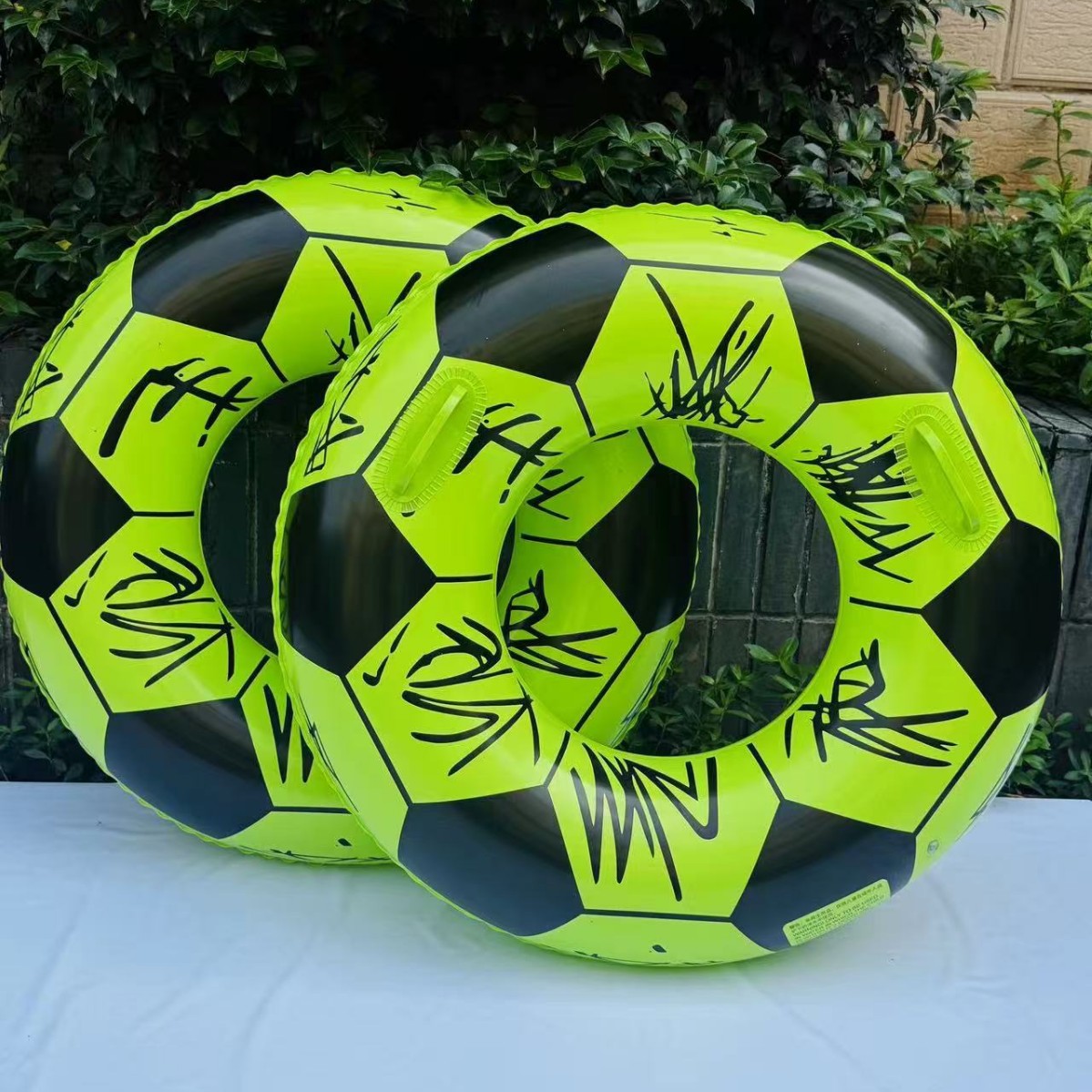 fluorescence football inflatable travel swimming ring play in water…