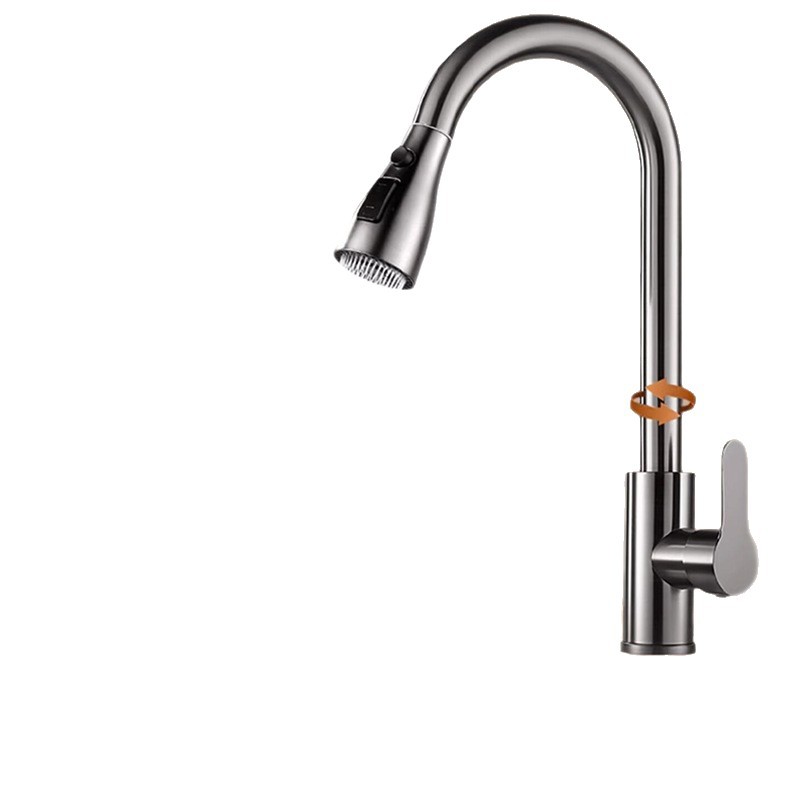 grifo de cocina de agua caliente y fría lavabo de verduras de doble propósito de cobre puro único enfriamiento universal rotativo presurizado a prueba de salpicaduras
