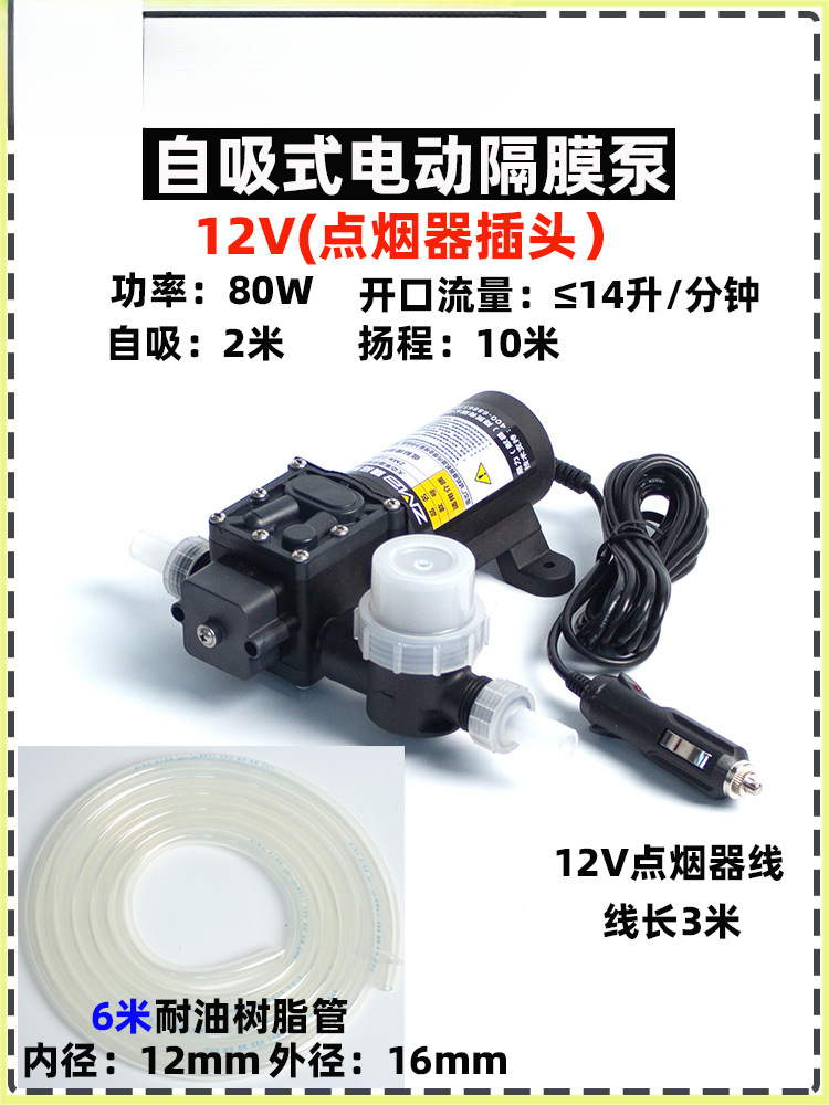Tanque de combustible del automóvil bomba de bombeo eléctrica bomba de bombeo 12v24V220V bomba de bombeo gasolina diesel bomba de agua bomba de autoaspiración